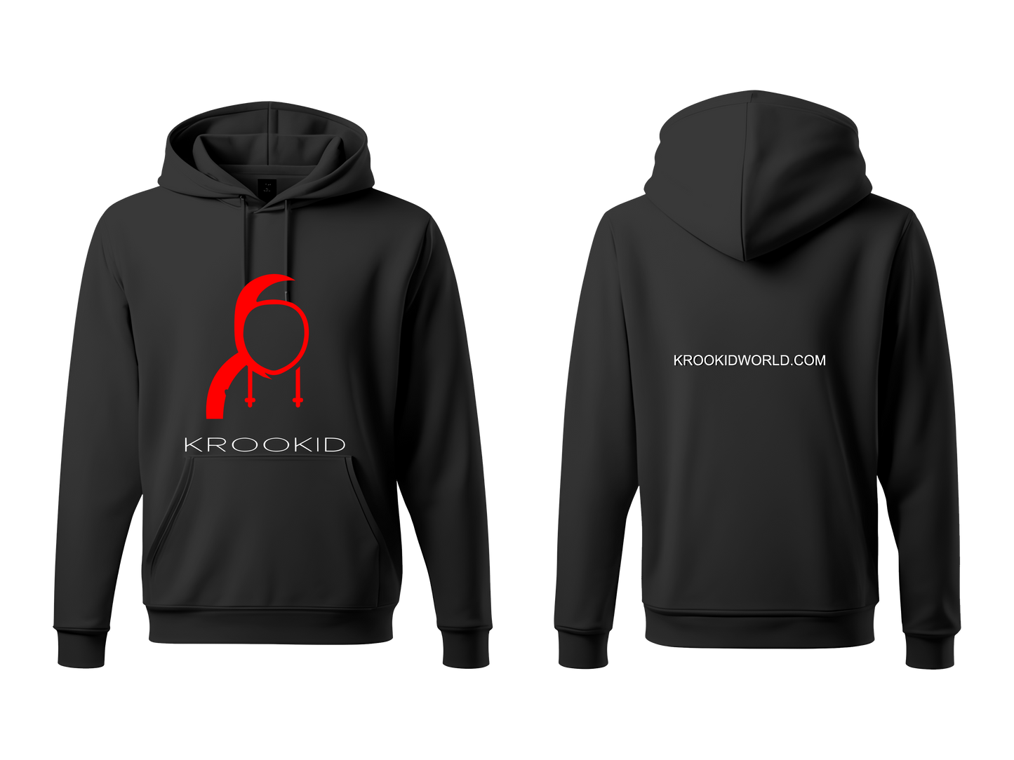 Krookid Signature Hoodie Single Stripe Red