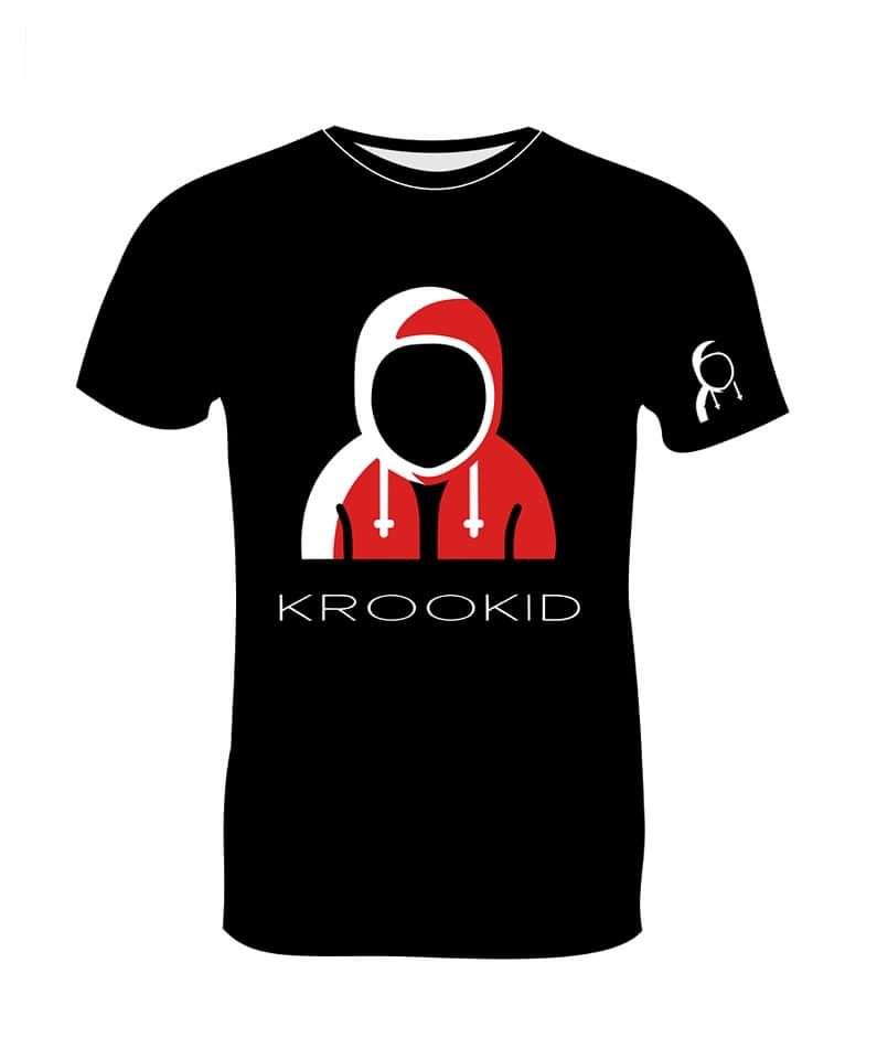 Krookid Signature Tee Dual Stripe Bulls White and Red - Short sleeve T-shirt