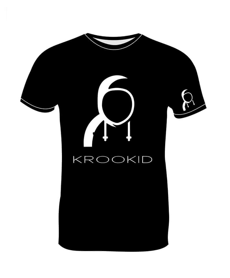 Krookid Signature Tee Single Stripe White - Short sleeve T-shirt