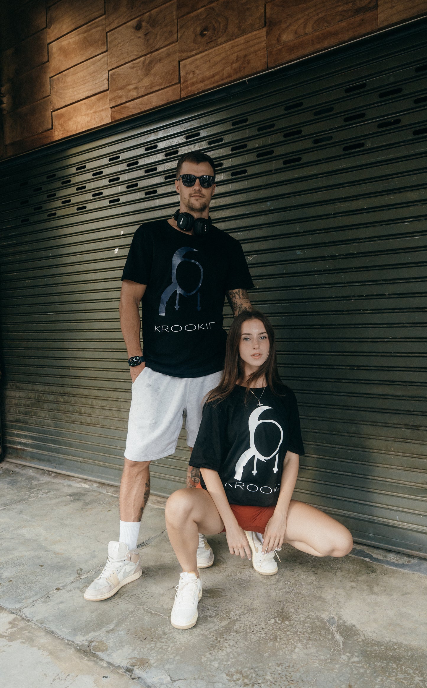 Krookid Signature Tee Single Stripe White - Short sleeve T-shirt