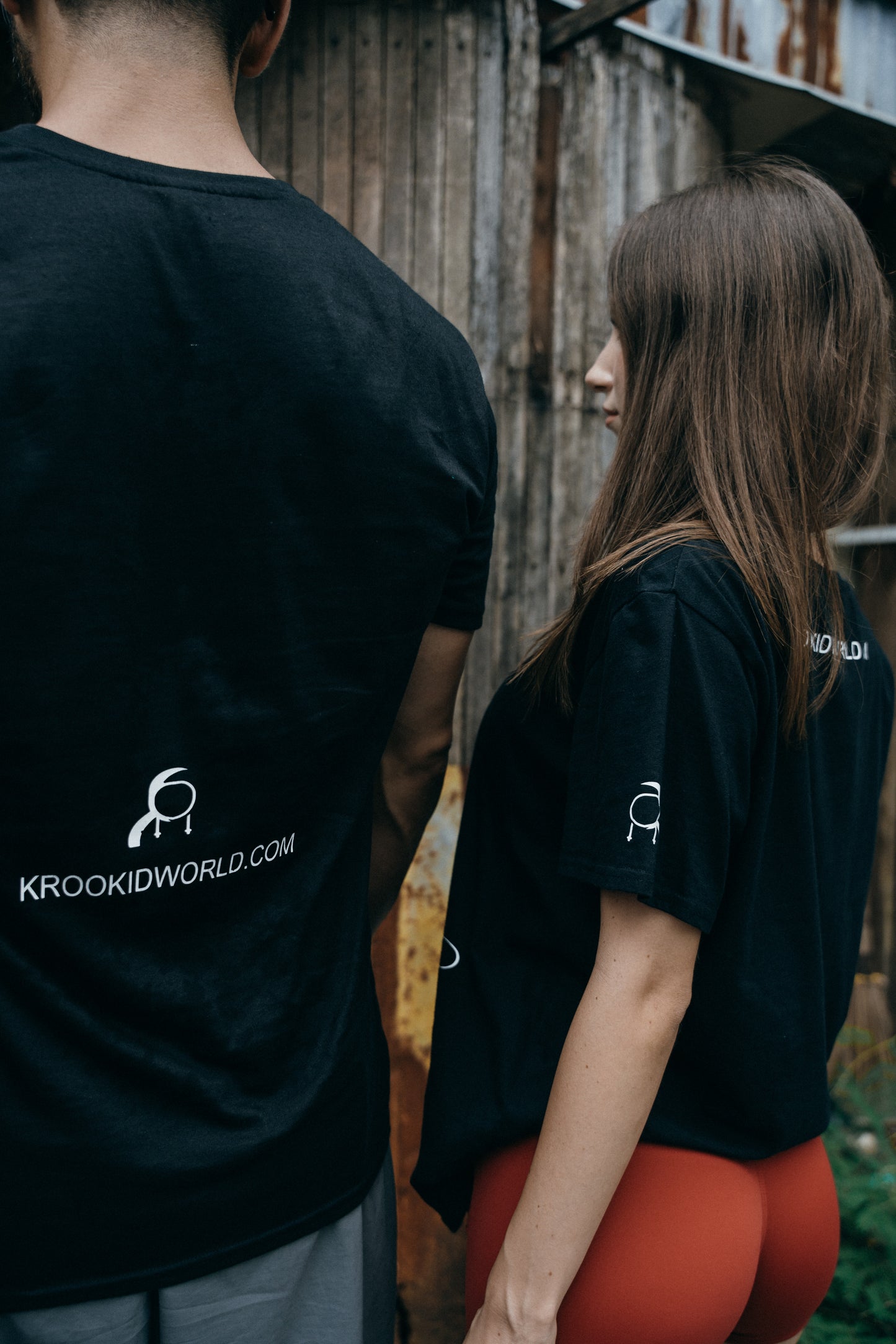 Krookid Signature Tee Dual Stripe White and Sky Blue - Short sleeve T-shirt