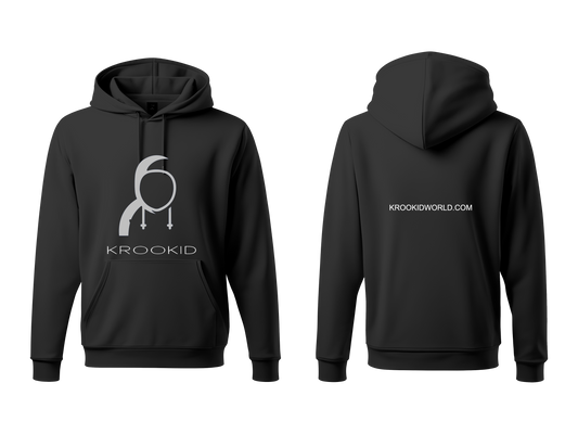 Krookid Signature Hoodie Single Stripe Silver