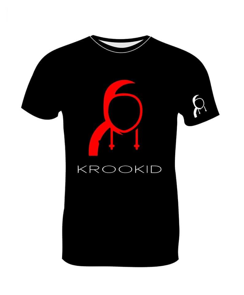 Krookid Signature Tee Single Stripe Red - Short sleeve T-shirt